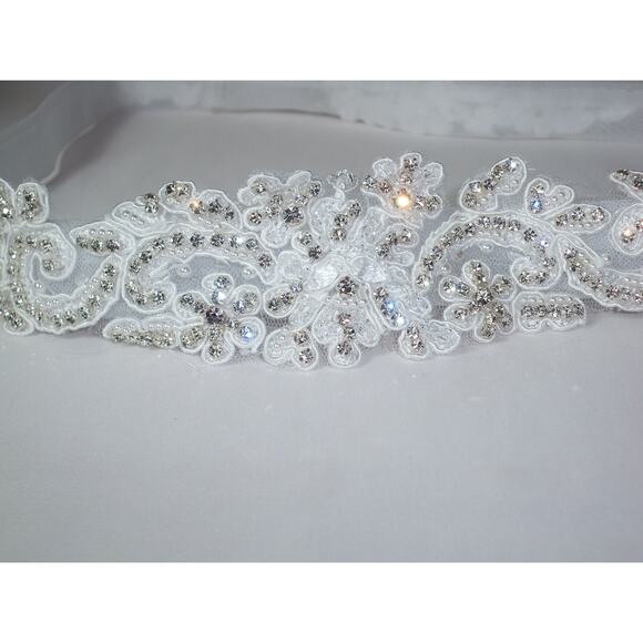 Rhinestone horse hair bridal dress belt crystal belt sash - Main Image